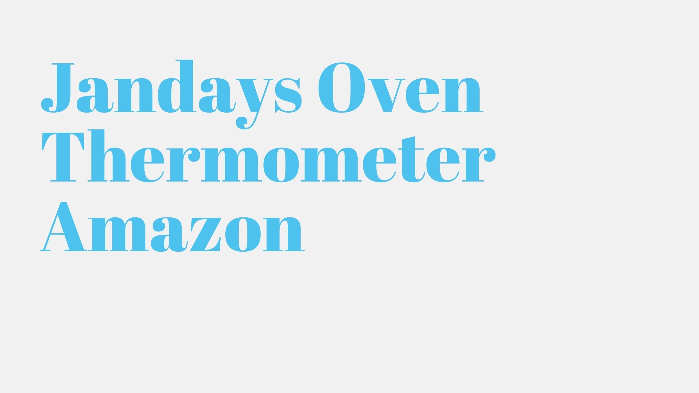 Read more about the article Jandays Oven Thermometer Amazon